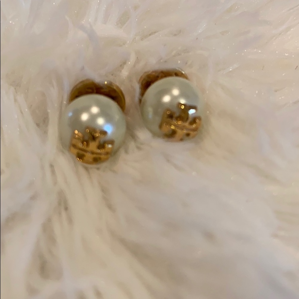 Tory Burch faux pearl earrings